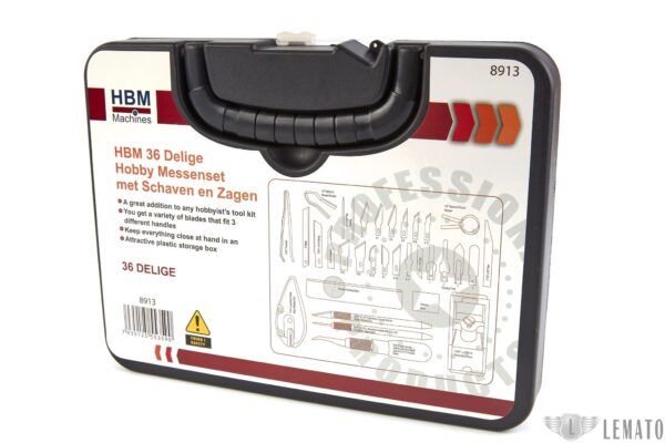 HBM 36 Delige Hobby Messenset met Schaven en Zagen - Image 5