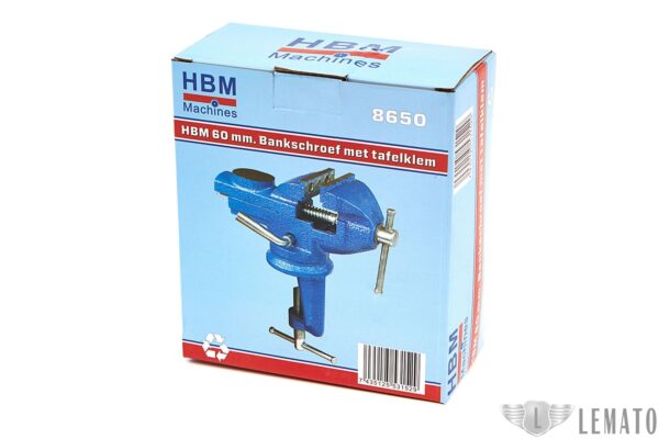 HBM 60 mm. Bankschroef met tafelklem - Afbeelding 3