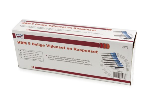HBM 9 Delige Vijlenset en Raspenset - Afbeelding 5