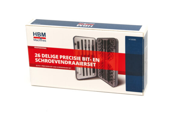 HBM 26 Delige Precisie Schroevendraaier, Bitset met Flexibel verlengstuk, 2 Pincetten - Image 8