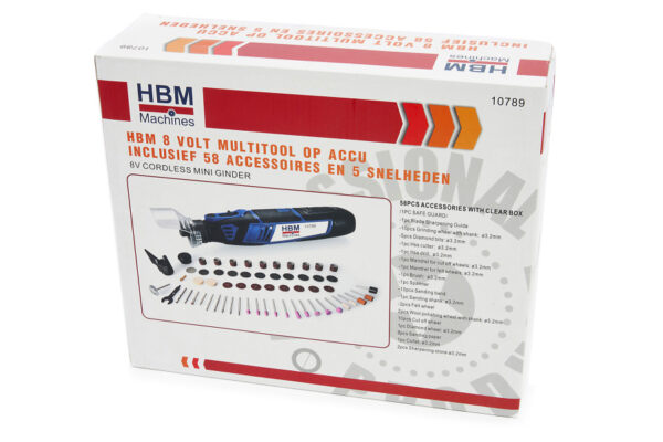 HBM 8 Volt Multitool op Accu Inclusief 58 Accessoires en 5 Snelheden - Bild 11