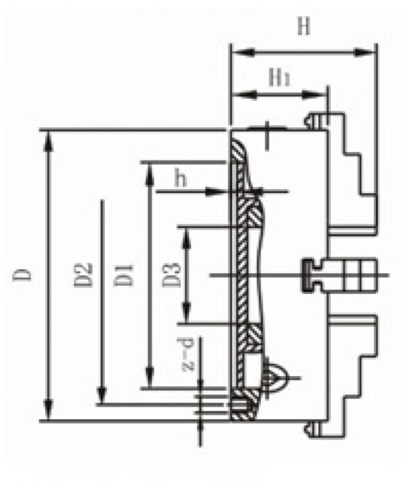 HBM Onafhankelijke 4 Klauwplaten - Afbeelding 2