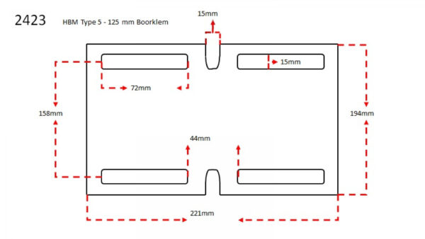 HBM Type 5 Boorklem - Afbeelding 7